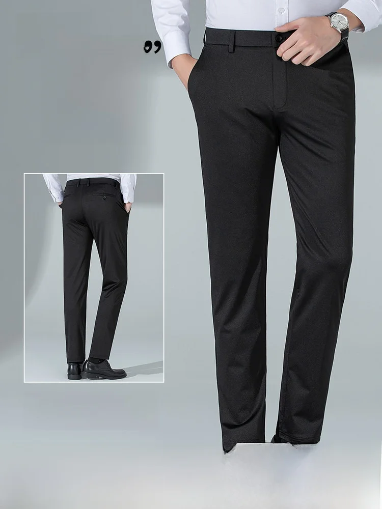 

Мужские повседневные деловые брюки Snow Flying 2024: Новинка весенней коллекции, немнущиеся, комфортные, приятные к телу, длинные