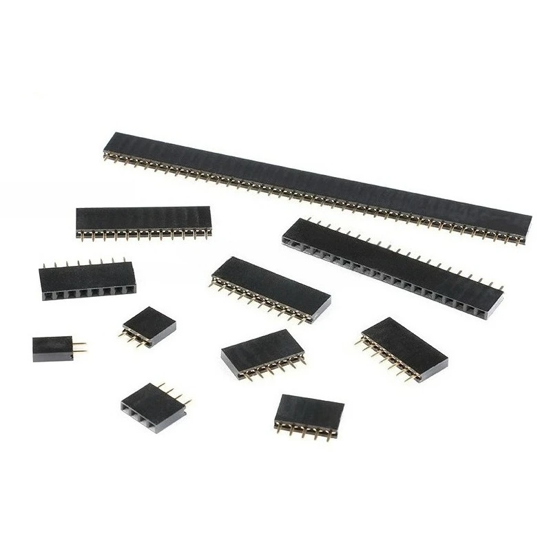 커넥터 1PCS 커넥터 2.54MM 피치, 행 암, 단일 행 암, 핀 소켓 1*2P3P4P5P6P7P8P10P12P--40P