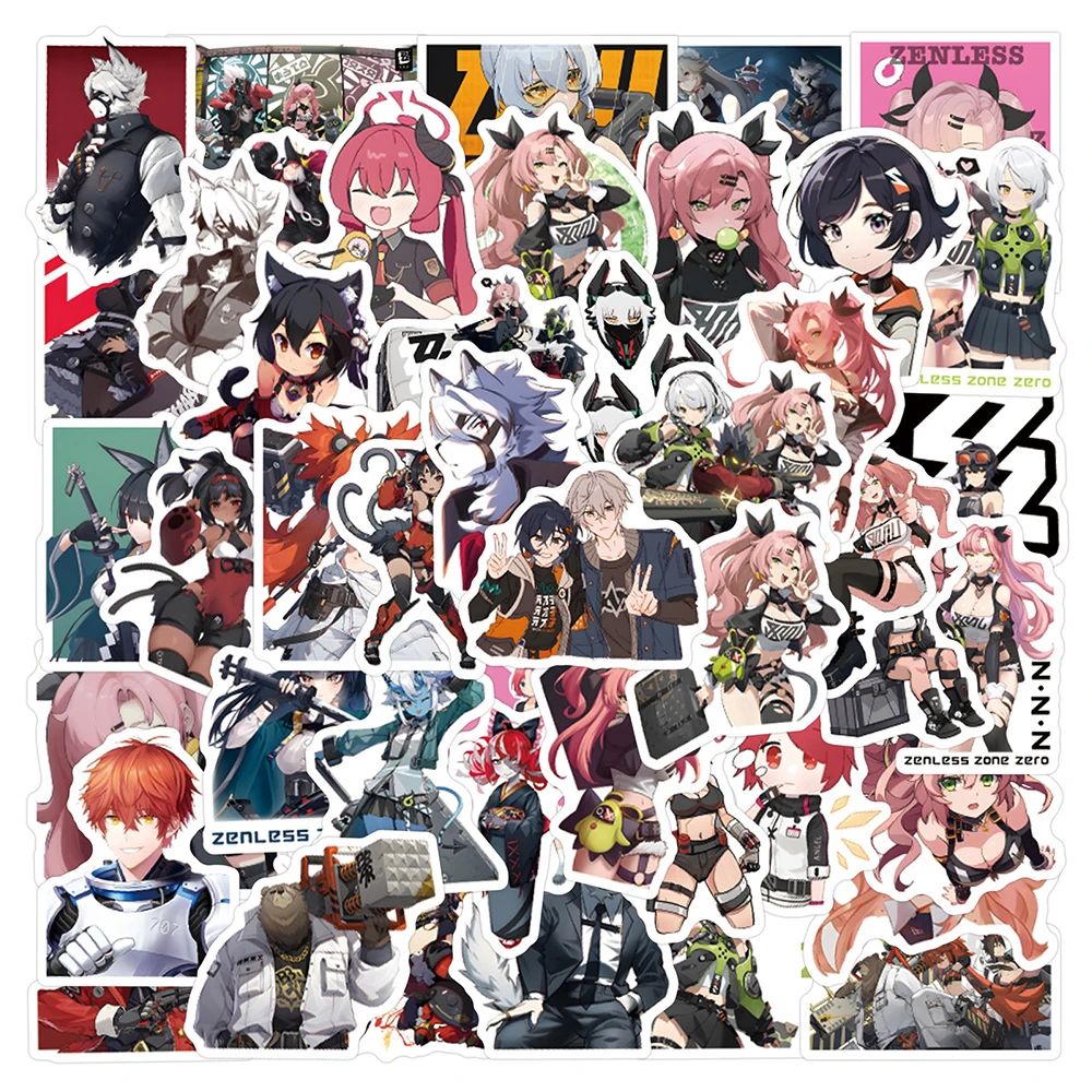 

10/30/60pcs Anime Zenless Zone Zero Stickers Wise Anby Demara Decals Laptop Album Phone Notebook Waterproof Cartoon Sticker Toys