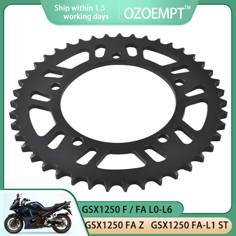 

OZOEMPT 530-43T Motorcycle Rear Sprocket Apply to GSF1250 SA-L0 Bandit Traveller(ABS) GSX1250 F/FA L0-L6,FA Z, FA-L1 ST