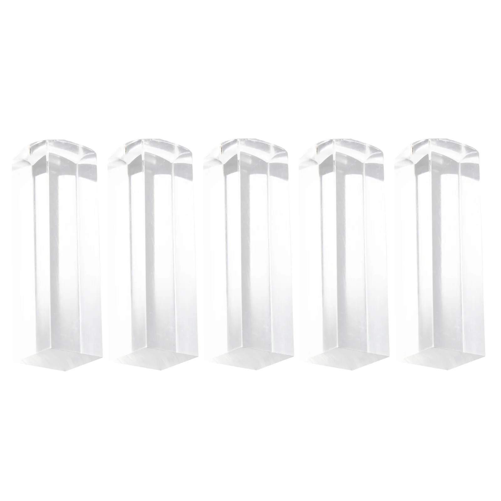 5 Pcs Stamp Transparent Blank Square Seal Alphabet Stamps Decorating Tools Acrylic