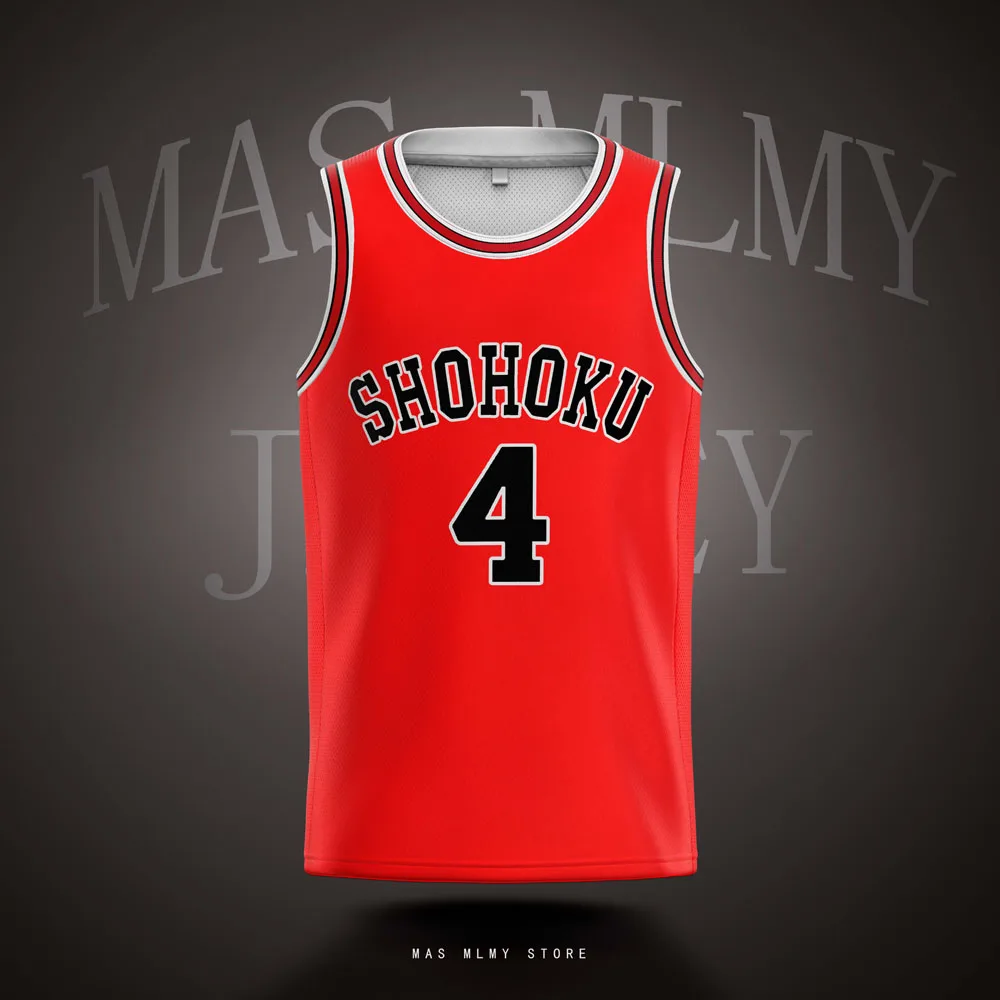 Anime Cosplay Costume Shohoku School Basketball Team 1-15 Printed Sakuragi Hanamichi Basketball Black Jersey