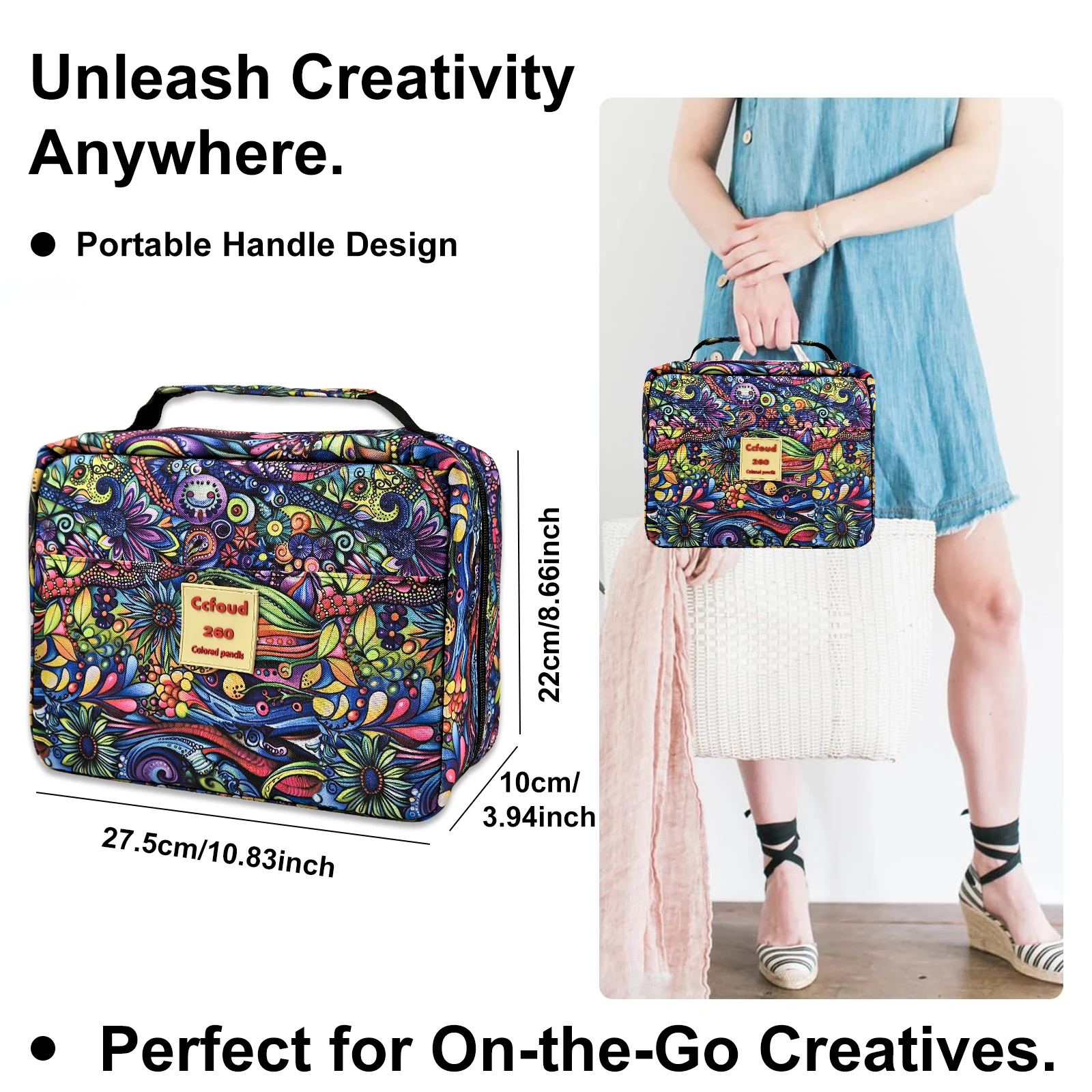 260 قلم رصاص ملون، مجموعة أقلام تلوين ناعمة تعتمد على الزيت مع سحاب للفنانين رسم وتظليل المزج