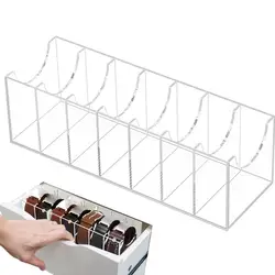 Belt Organizer Acrylic Belt Storage Holder Compartments Display Case Clear Belt Tie Case For Closet Organization Of Scarves