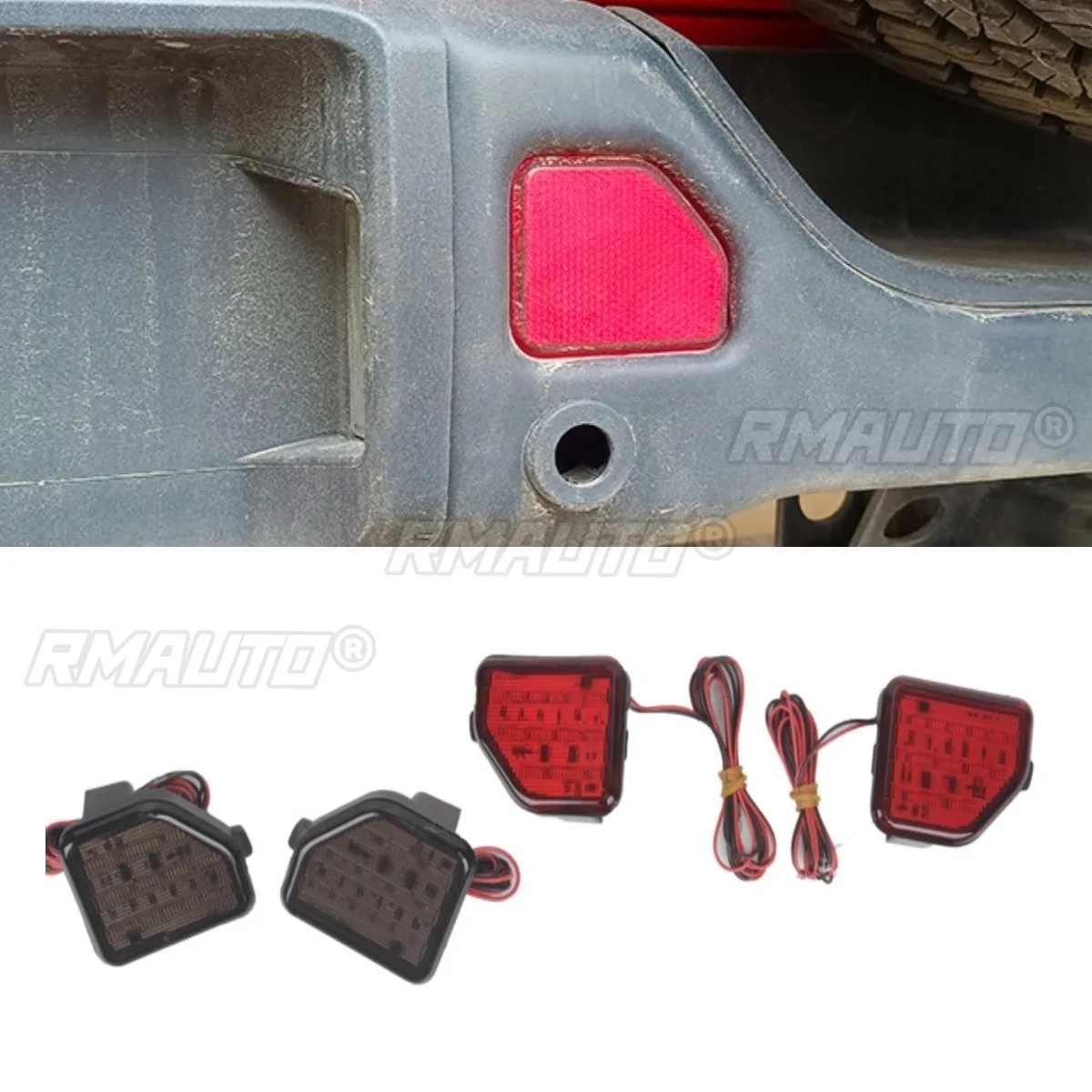

Car Rear Fog Lamps Rear Bumper Light for Jeep JL Wrangler 2018-2023 Body Kit Car Accessories