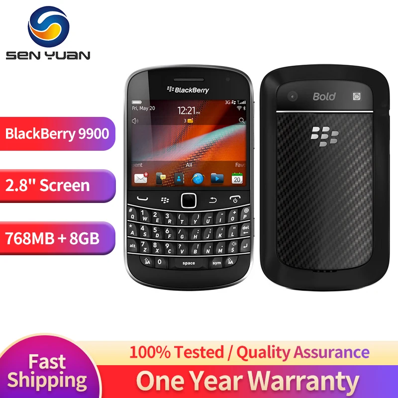 blackberry telefone movel desbloqueado original 3g telefone 9900 qwerty 28 wi fi 5mp 8gb rom blackberry os magnum celular 01