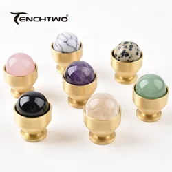 Natural Agate Crystal Handle Jewelry Gift Box Decorative Handle Drawer Pulls Furniture Handles Dresser Vanity Cabinet Door Knob