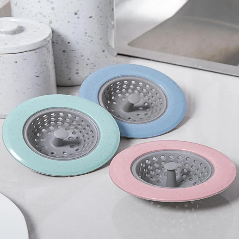 

1PCS Kitchen Sink Filter Silica Gel Mesh Strainer Wash Basin Drain Hole Trap Hair Catcher Stopper for Bathroom Accessories