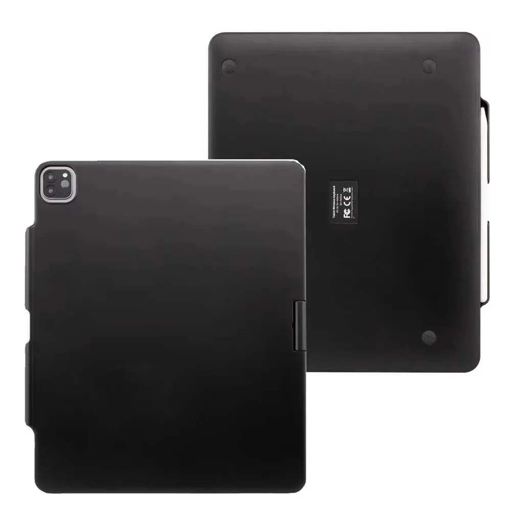 for iPad Pro 12.9inch with Bluetooth Keyboard Case 360 Degree Rotatable RGB Backlight Foldable Stand with Pen Slot Protect Cover