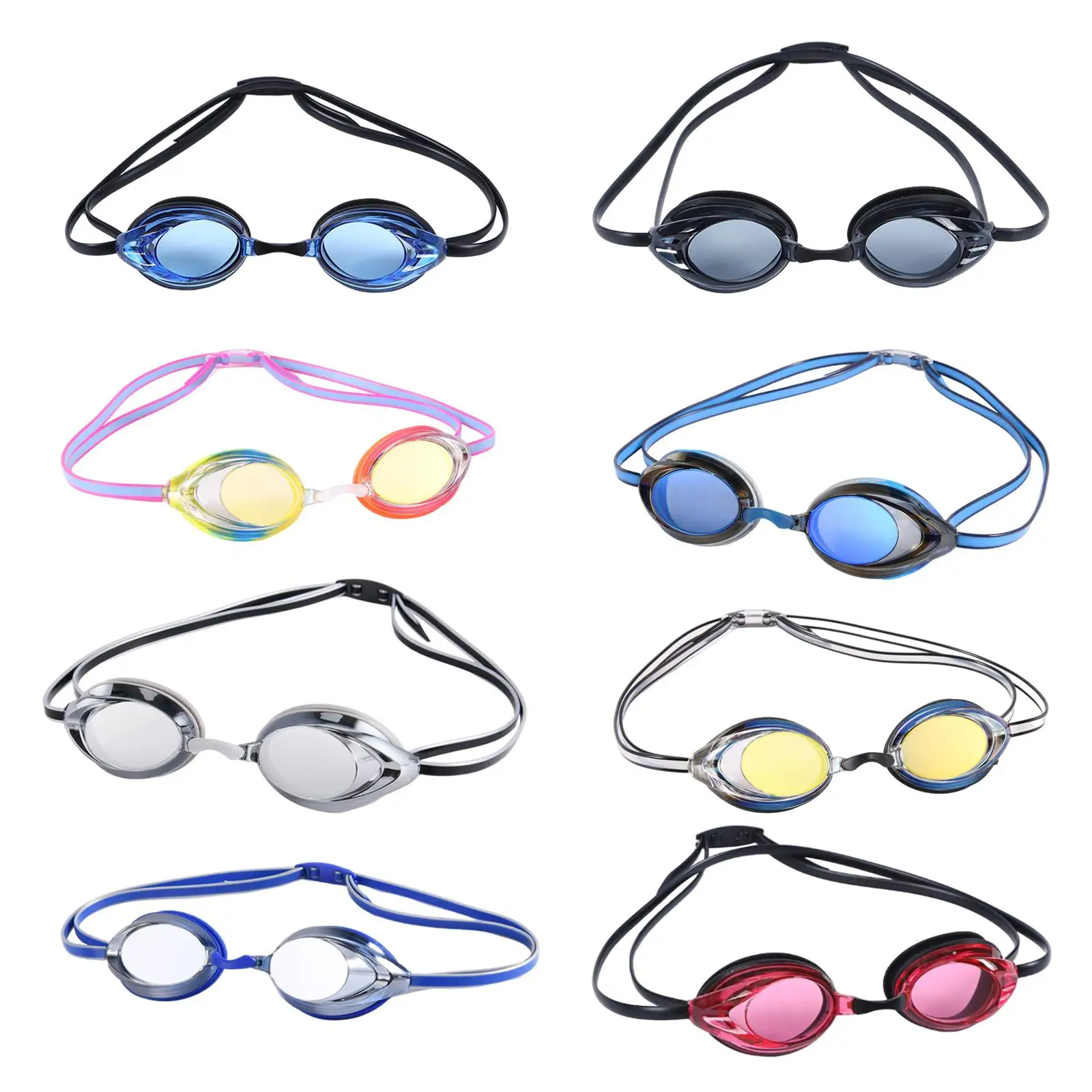 Water Glasses Professional Swimming Goggles Adults Waterproof Swim UV Protection Anti Fog Adjustable Glasses Water Sports Pool