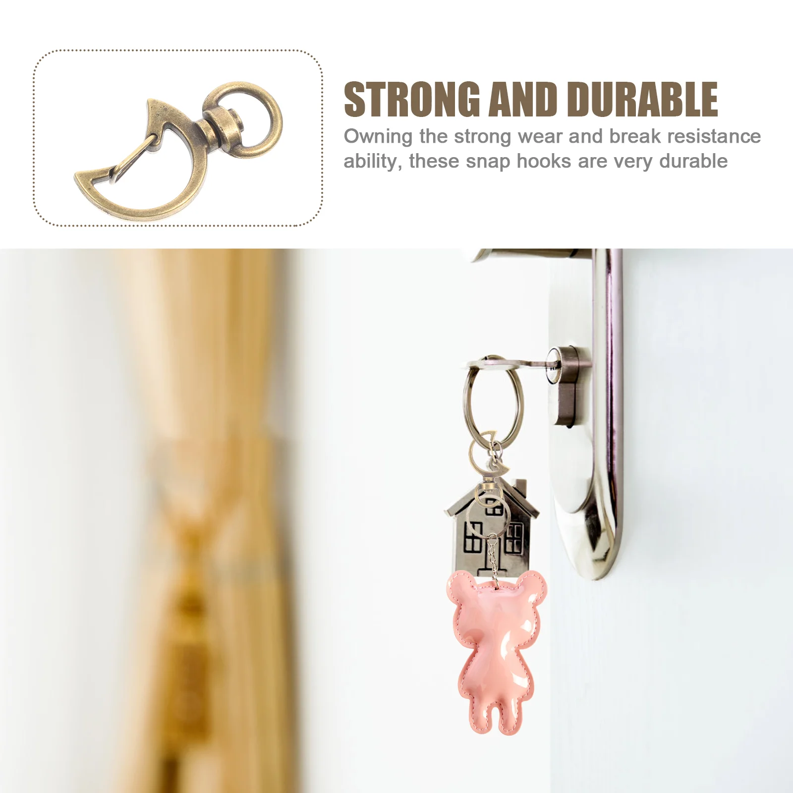 DIY Key Chain Buckles Bulk Lanyards Zinc Alloy Hook Lovers Swivel Lobster Clasp