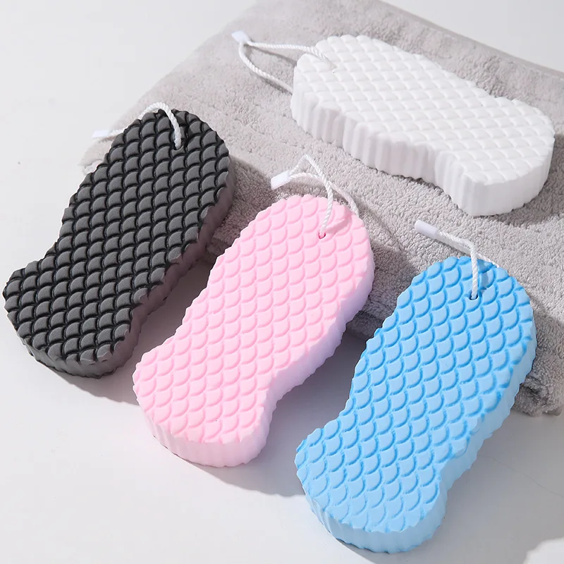 DOUBLE-SIDED SPONGE BATH WASH, FISH SCALE PATTERN STEREOSCOPIC BATH SPONGE, SKIN-FRIENDLY NO PAIN BODY SCRUBBER FOR BATHING image 5