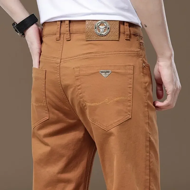 

Men's Casual Pant Autumn Fashion Comfortable Elastic Slim Straight Business Trousers Outdoor New Style Multicoloured Baggy Pants