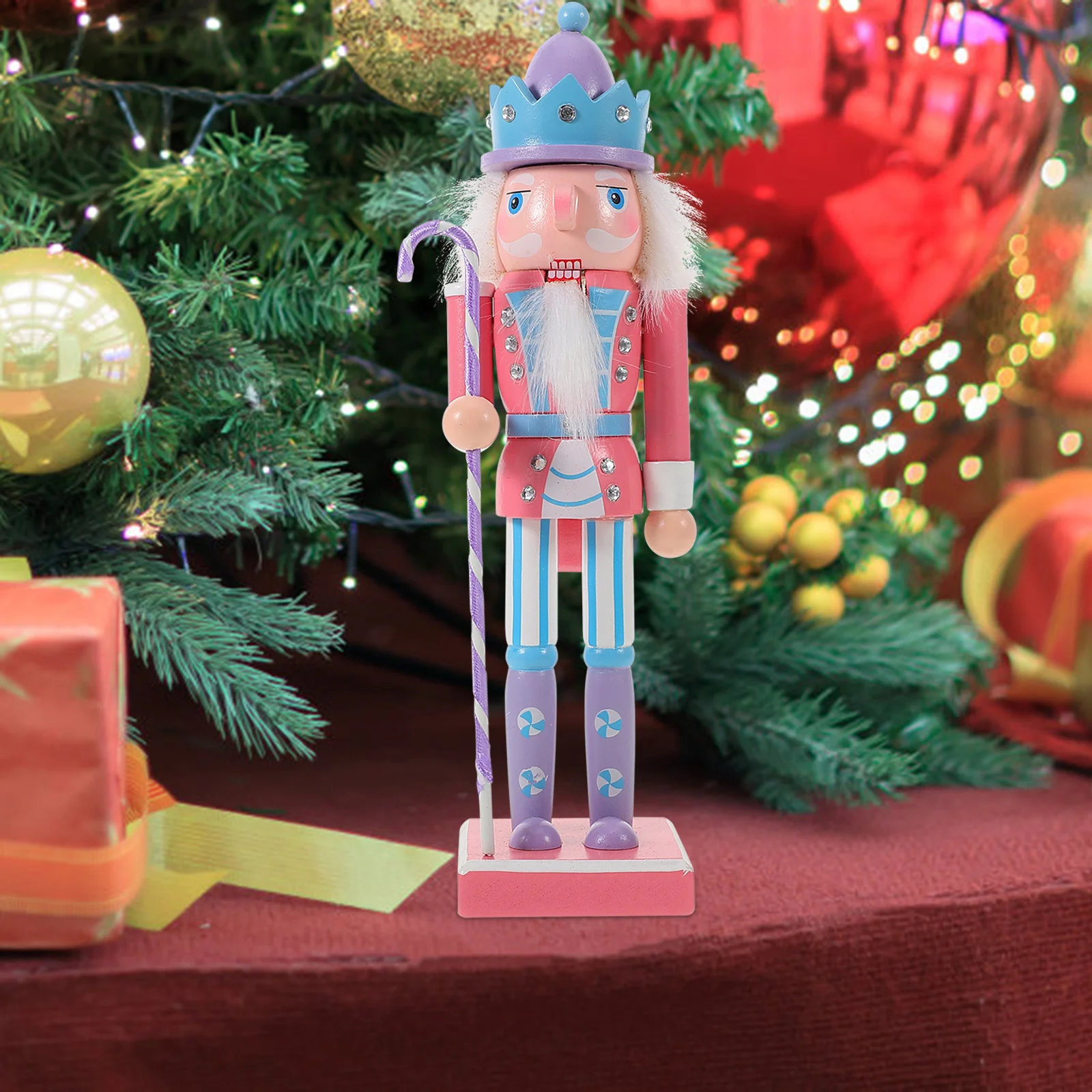 

Nutcracker Christmas Decor Wooden Soldier Figurine Xmas Ornament Holiday Desktop Decoration Gift for Christmas Tree Home