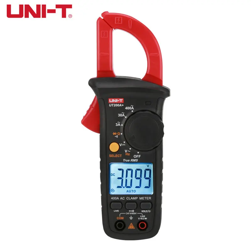 

UNI-T UT200A+ UT200B+ Digital AC DC Voltage Clamp Multimeter True RMS 400-600A Automatic Range Voltmeter Resistance Test