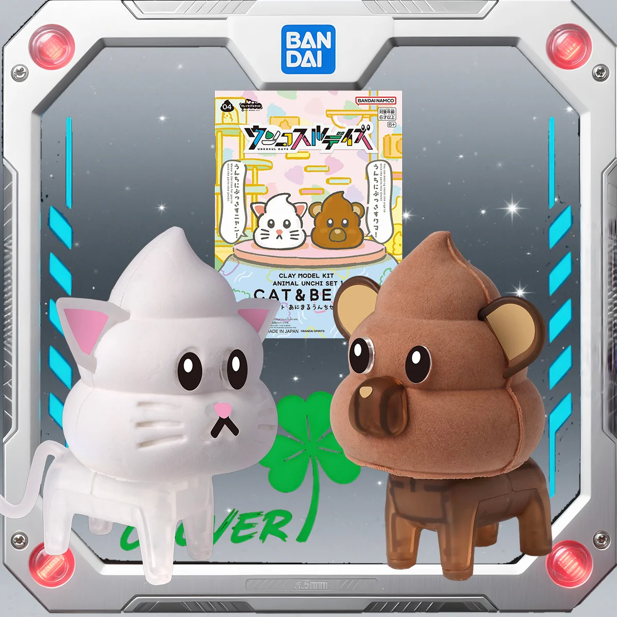 In Voorraad Bandai Originele Anime Model Klei MODEL KIT FIGHTER UNKO Gemonteerd Model Beweegbare Gewrichten Hoge Kwaliteit Collectible Speelgoed