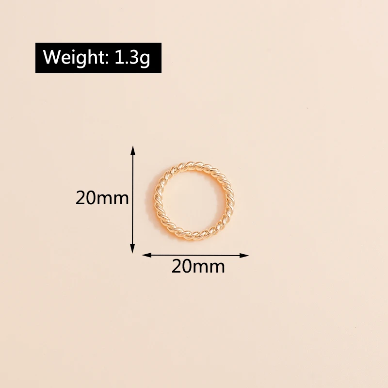 Leslie 20 Stück 20mm Metall-Legierung Hohle Runde Kreis-Anhänger für DIY Halskette Armband Ohrringe Handgemachter Schmuck Basteln – Detail 2
