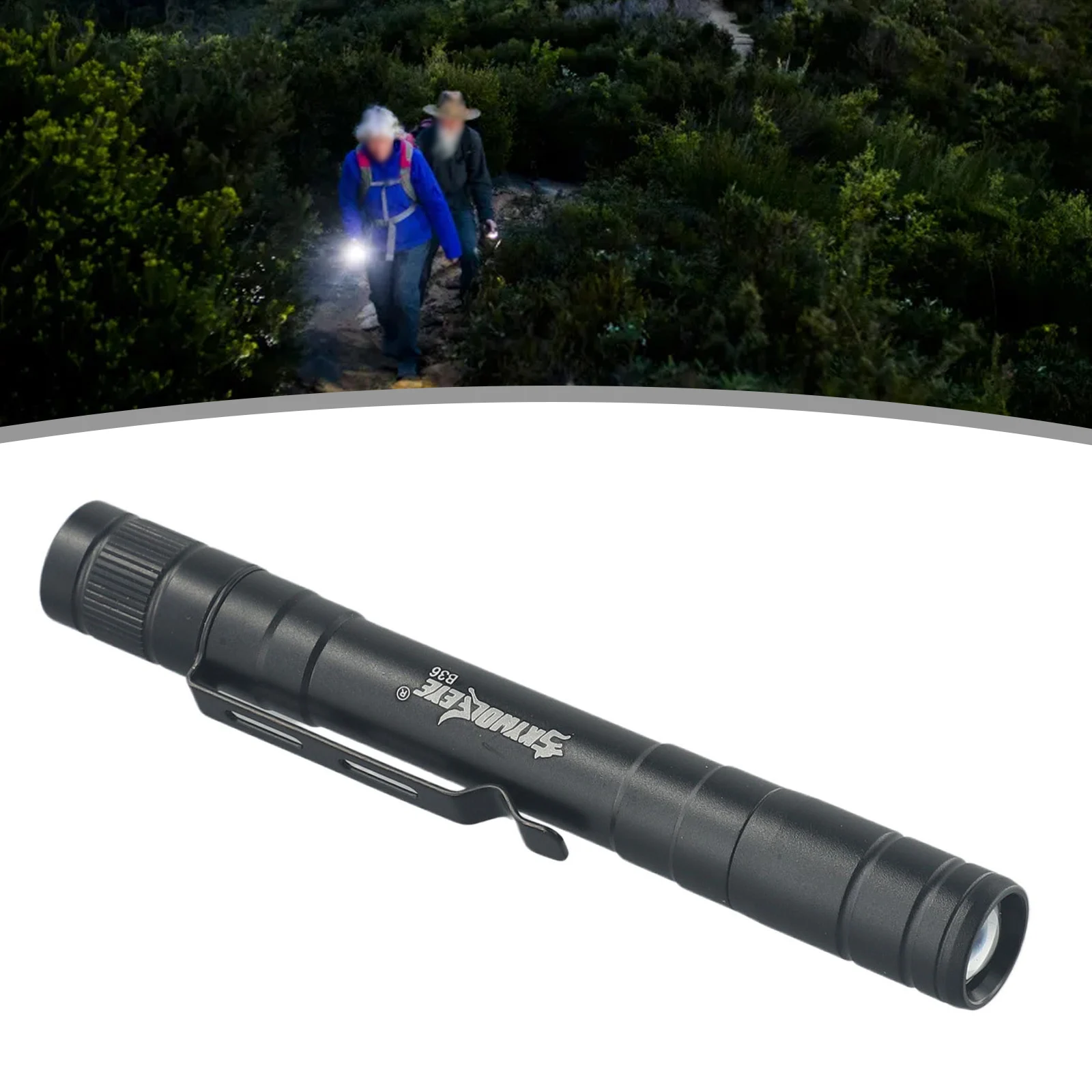 

Portable-Flashlight LED-Flashlight LED Yellow White Light Mini Dual-Light White Light-Yellow-Light Camping Pen Style-Light