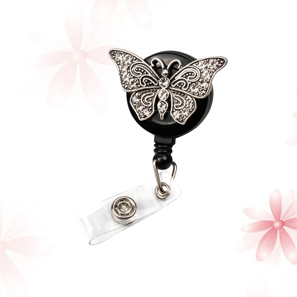 

Metal Telescopic Keychain Business Cards Badge Reel Accessories Id Holder Easy to Buckle Chains Work Office