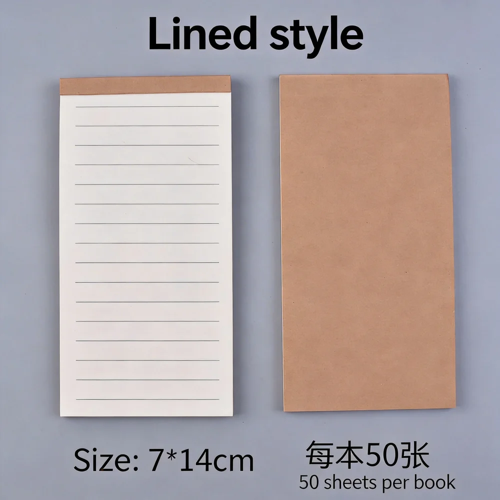 Kraft Paper Memo Pad Minimalist Check-In Notebook Blank Notebook Versatile To-Do List Notebook For Student Daily Reminders Exam