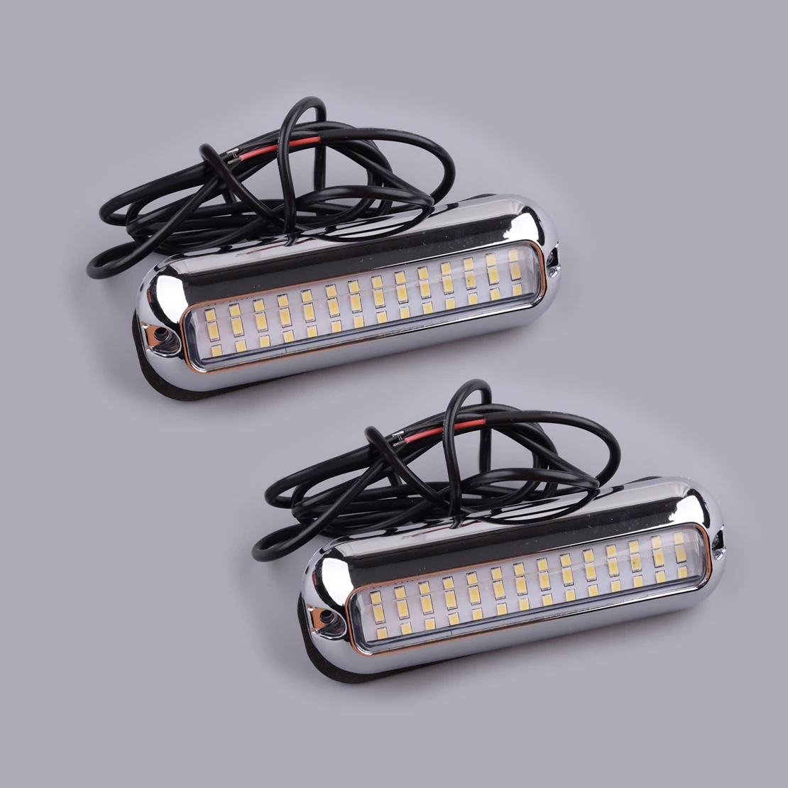 2Pcs 42LED White Light Boat Marine Transom Pontoon Underwater Light Universal for Yacht Caravan RV Mobile Homes Camper Trailer