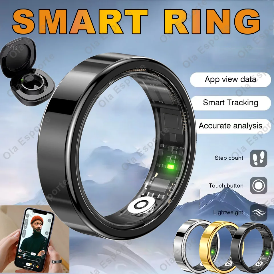 

SmartRing для мужчин и женщин, мультиспортивный режим, контроль жестов, пульс, кровяное давление, кислород, мониторинг сна, умное кольцо 2026, новое кольцо