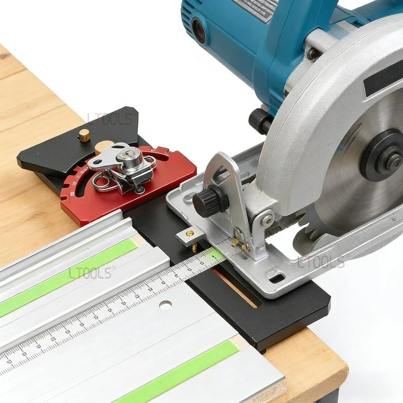 

Track Saw Guide Rail Square Plate Circular Saw Multi-Angle Cutting Guide Clamp Woodworking Precision Angle Milling Quick Stopper