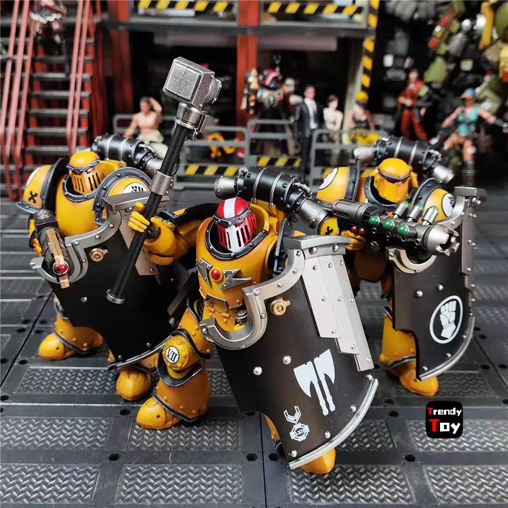 

【Доставка в течение 24 часов】JOYTOY Warhammer 40K Imperial Fists Mklll Breacher Legionaries, 3 шт., фигурки 1/18, игрушки