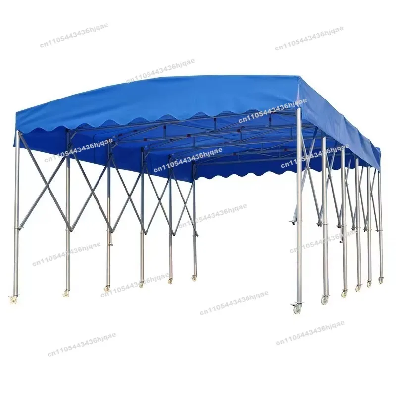 Easy To Fold Foldable Outdoor Sunshade Windproof Sunshade Span Semi-car Garage Truck Tent Parking