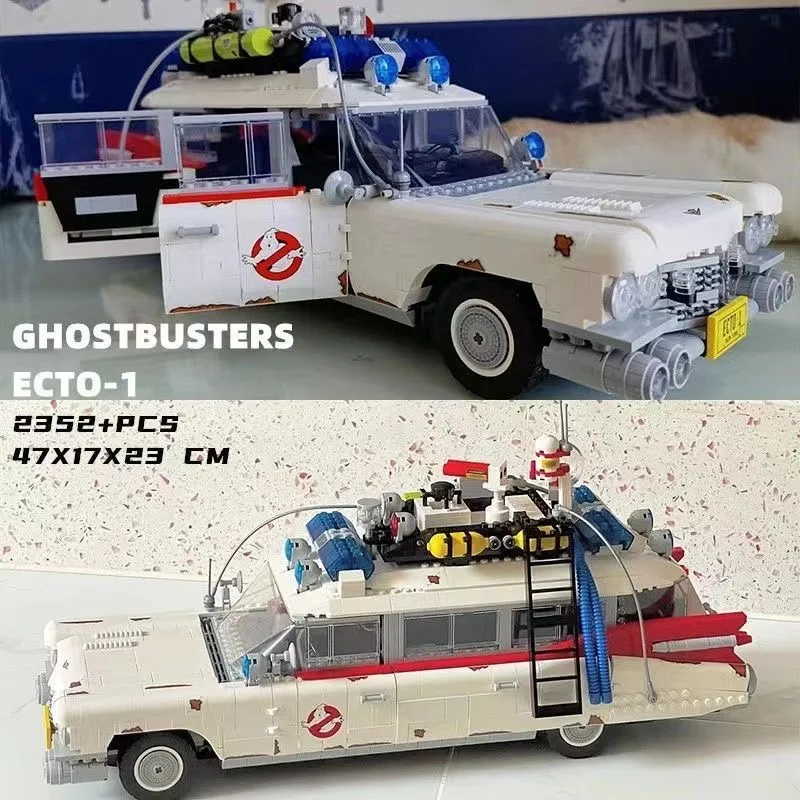 New 2352 PCS Ghostbusters ECTO-1 Creative Vehicle Building Block Compatible 10274 Bricks Toy Car Model Car Kit for Adults Gift