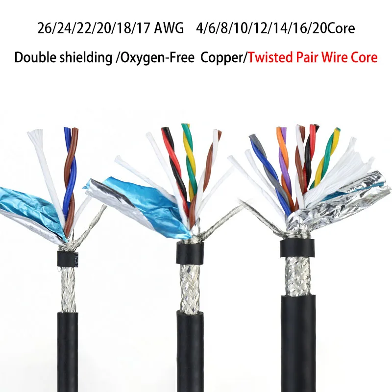 كابل معزول trvps ، زوج ملتوي ، سلك تحكم مشفر CNC ، 2 ، 4 ، 6 ، 8 ، 10 ، 12 ، 14 ، 16Cores ، 26 ، 24 ، 22 ، 20 ، 18 ، 17AWG ، STP