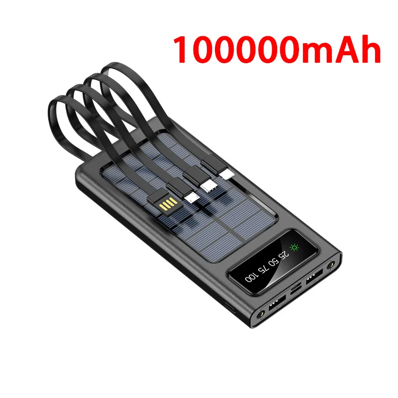 OnePlus 500000 mAh Solar Power Bank Ultra Kapazität USB 4 in1 Super Schnelle Lade USB Anzug Für iPhone Samsung Xiaomi Huawei Outdoor power 6