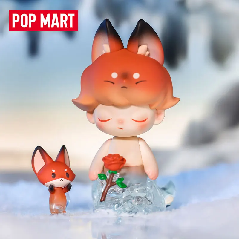 POPMART Dimoo Glacier Elevator Action Figure Kawaii Ornaments Figurines Home Decor Desktop Model Dolls Gilrs Gift Model Toys