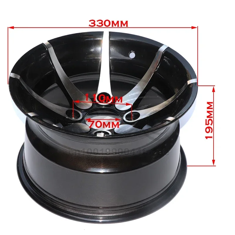2pcs 12-inch aluminum alloy wheels for four-wheel ATV off-road vehicle sightseeing vehicle all-terrain vehicle front/rear rims