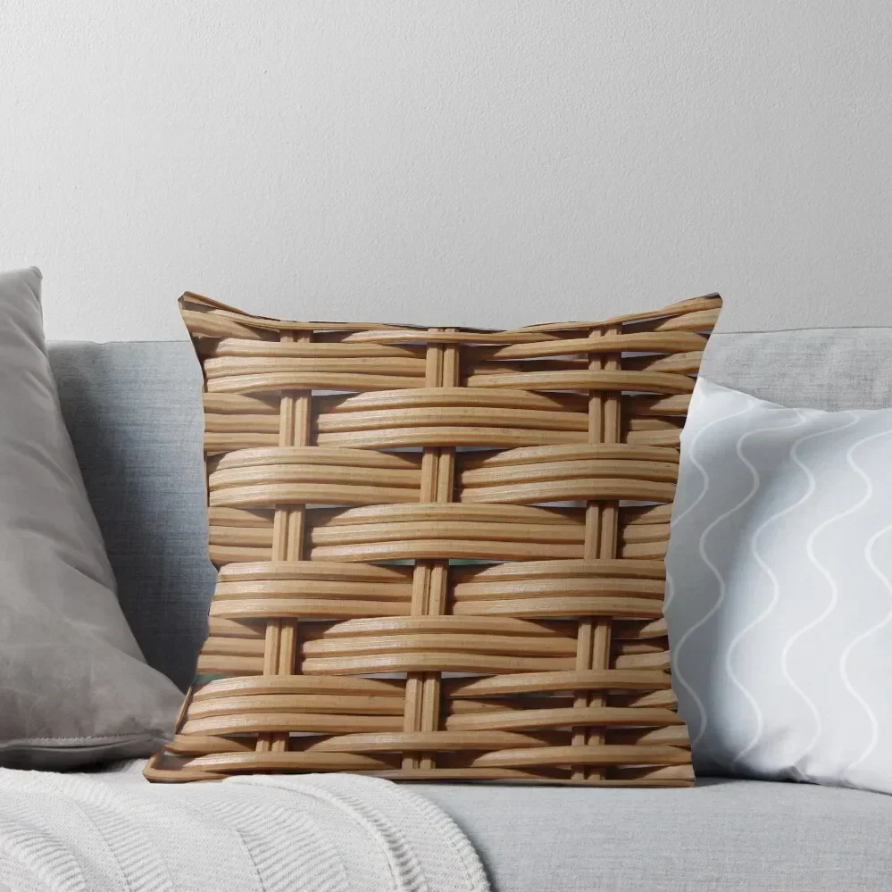 Rattan Wicker Woven Throw Pillow Room decorating items Throw Pillow Covers christmas pillow case