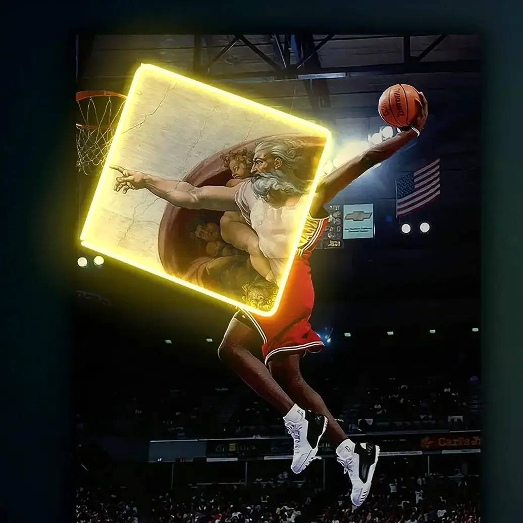 

Basketball Neon Sign Basketball God wall ar Hand of God Neon Sign Basketball Pop art Print Basketball Wall art Basketball Wall