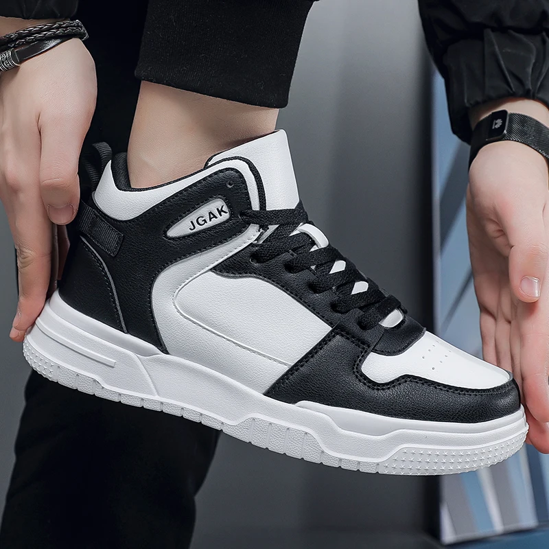 حذاء جري جديد لخريف وشتاء 2025 للرجال، سطح جلدي، مقاوم للماء، خفيف الوزن، نعل ناعم، رياضي متعدد الاستخدامات للطلاب #5