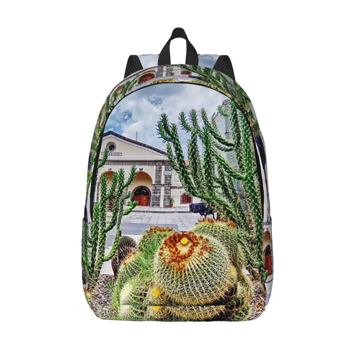 

Happy Cacti Backpack Student Boys Girls BookBag Children School Bag Laptop Shoulder Bags for Men Women