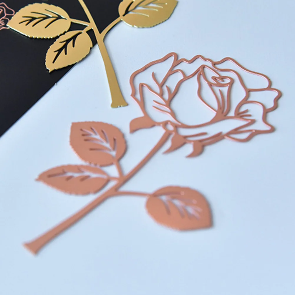 Metal Bookmark Flower Shaped Decorative Bookmarker For Students Rustic Steel Book Markers Unique Gift Christmas Party Favor