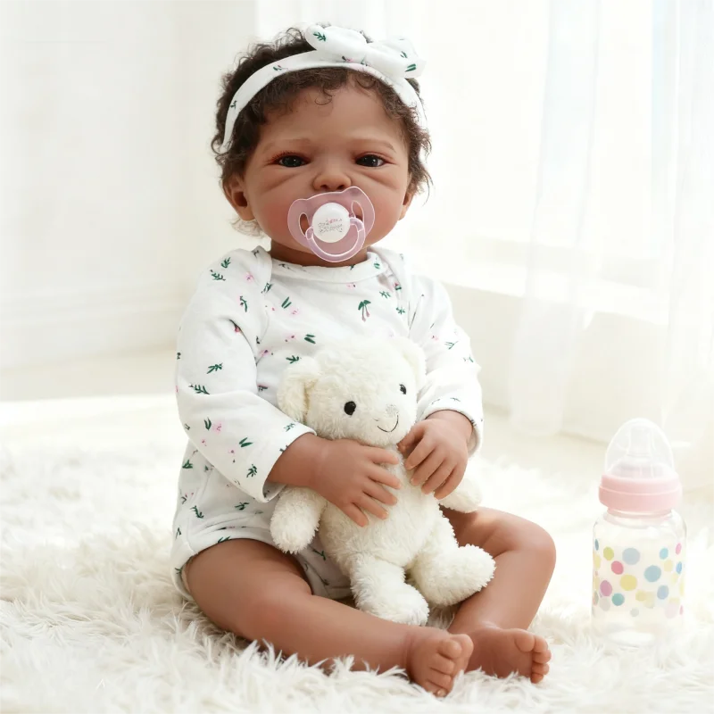 18-Zoll Reborn-Babypuppen - Realistische Neugeborenenpuppe, Weicher Gewichteter Körper, Entzückende Bewegliche Echte Lebensnachbildung - Geschenk für Kinder ab 3 Jahren