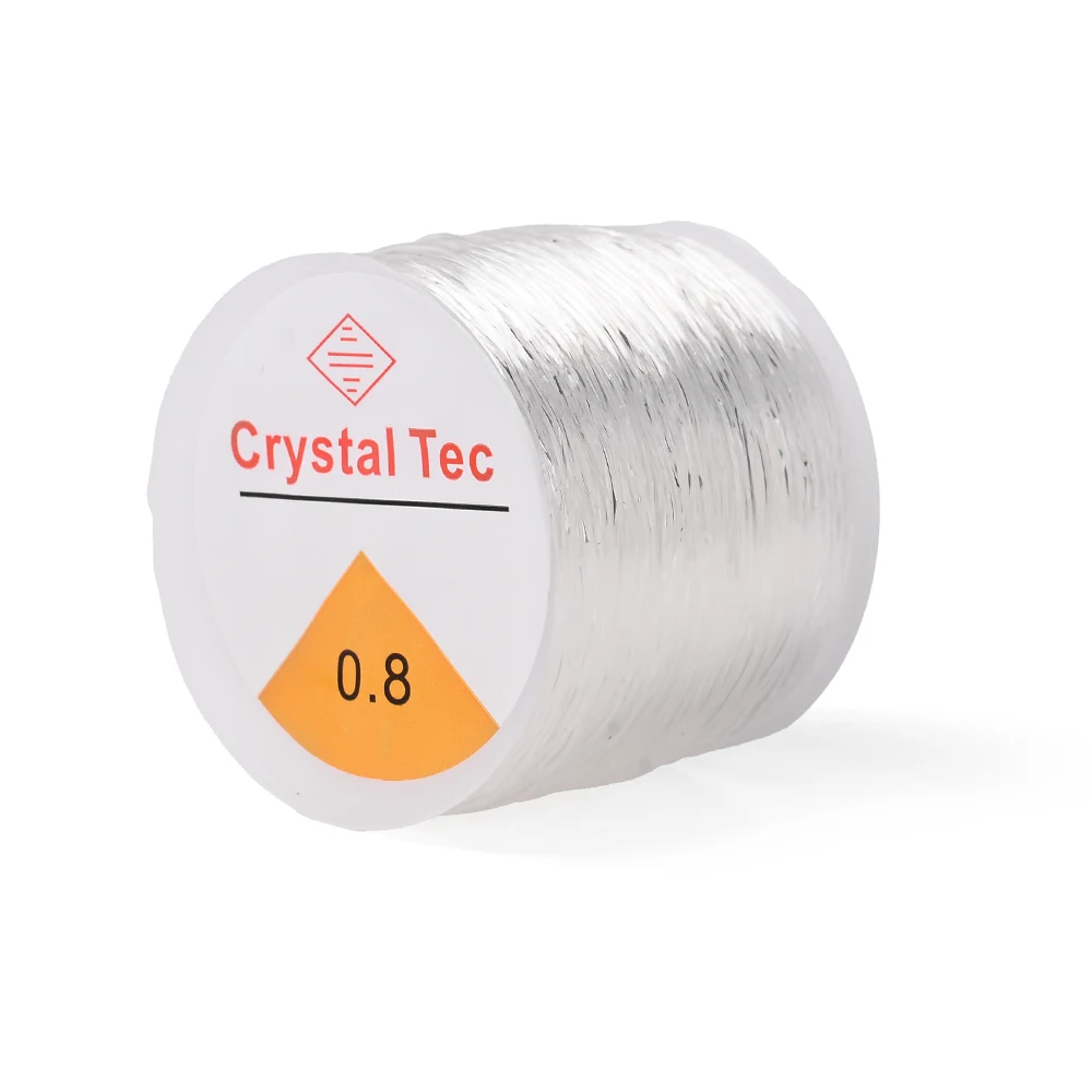 IYOE 0.5-1.5 مللي متر حبل مرن سلسلة شفافة مطاطا الموضوع لصنع المجوهرات سوار ذاتي الصنع قلادة مطرز اكسسوارات