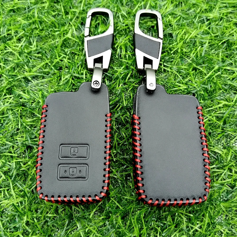 2024 Leather Car Key Cases for Toyota Alpard Vellfire HV Noah Voxy Esquire Sienta 2 Buttons Smart Remote Fobs Protector Cover