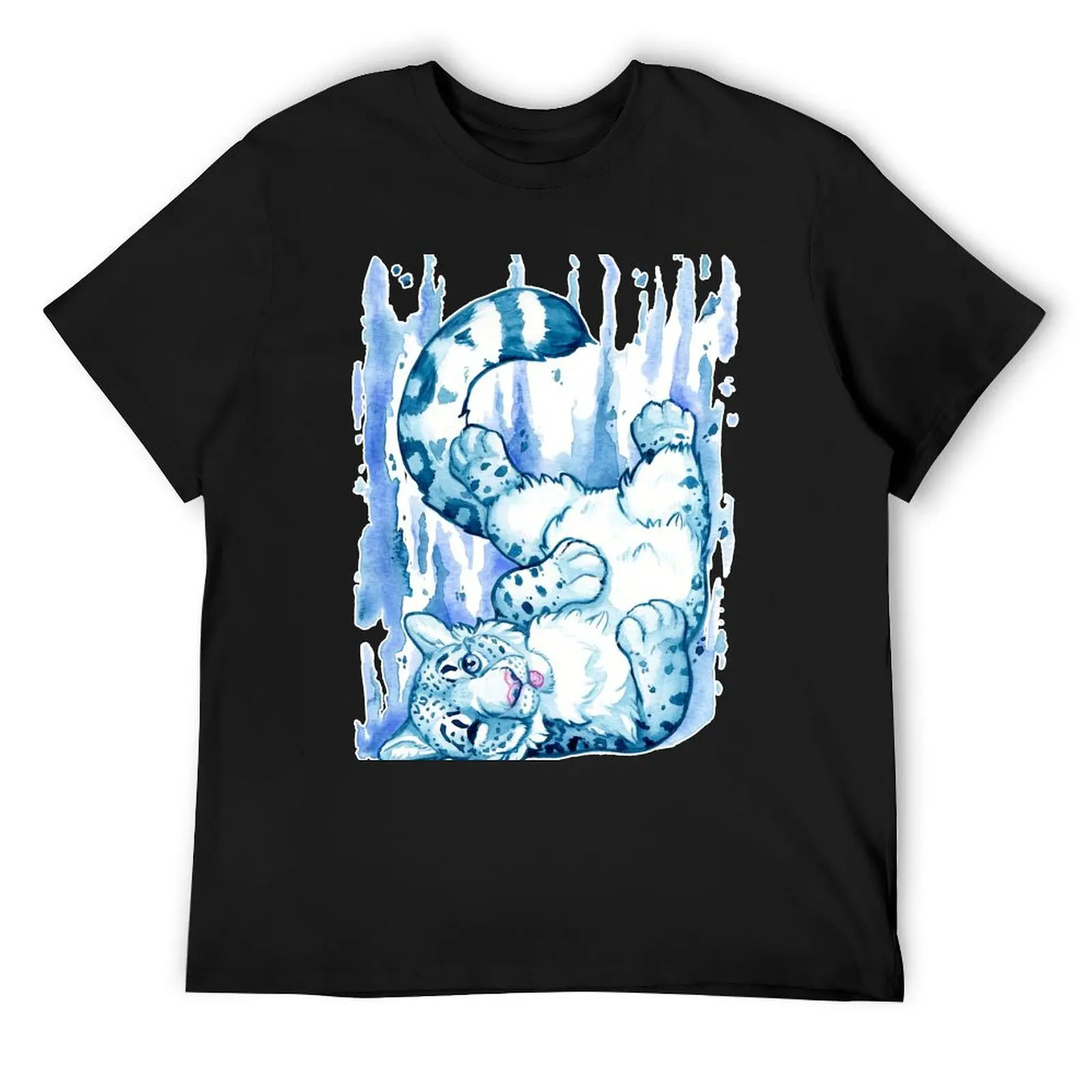 

Snow Leopard Tumble T-Shirt tops korean fashion shirts graphic tees luxury designer men clothings