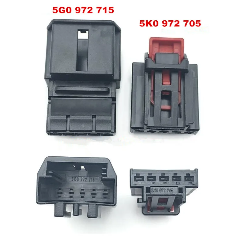 5 Pin/Way Male Or Female Taillight Plug Connector For Audi Volkswagen Golf 7 Lamando Tiguan Magotan 5K0 972 705/5G0 972 715