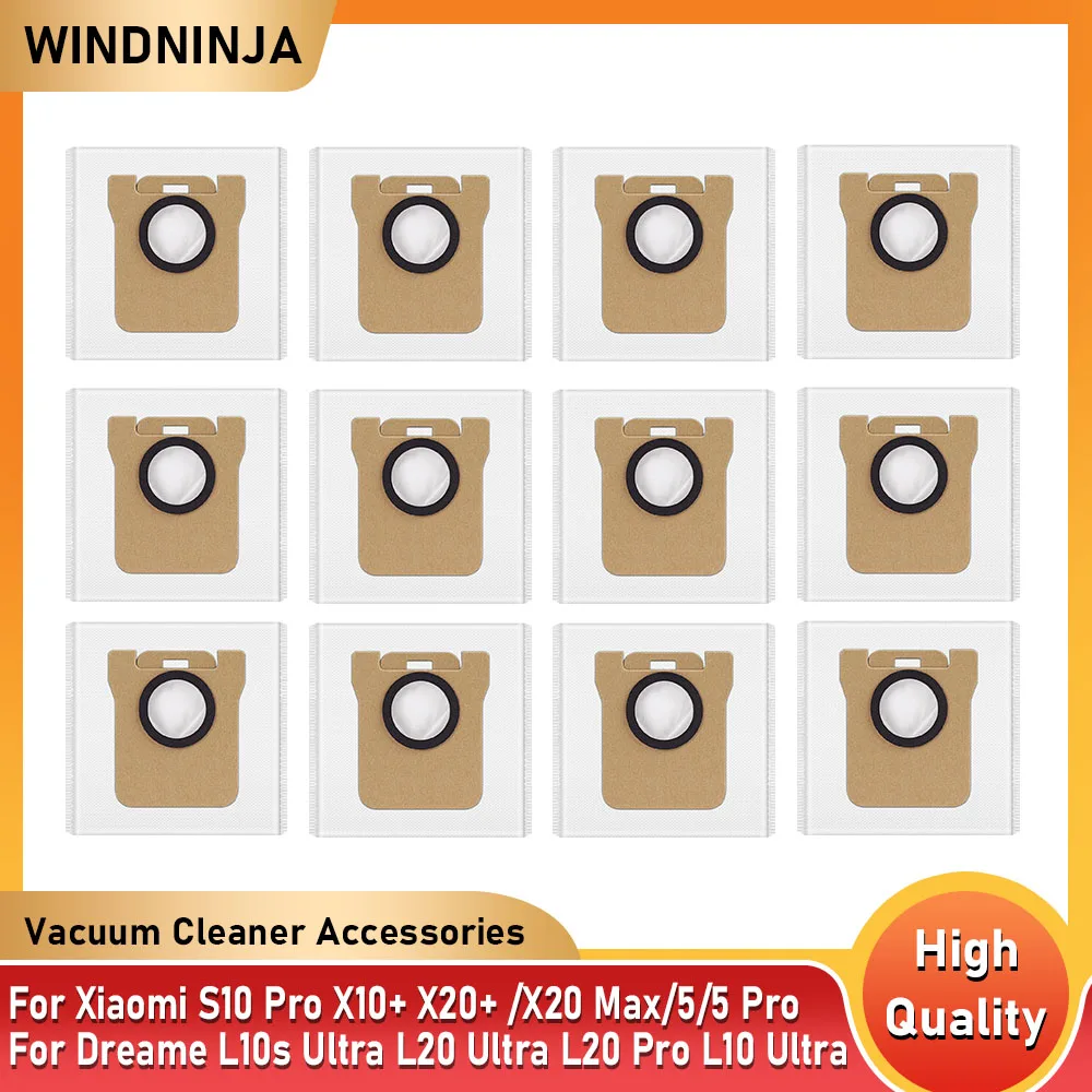 Stofzak Voor Xiaomi Robot Vacuüm X20 + X10 + X20 Plus X10 Plus M30S Voor Dreame L10s Ultra S10 Pro Niet-geweven Stof Wegwerp Tas