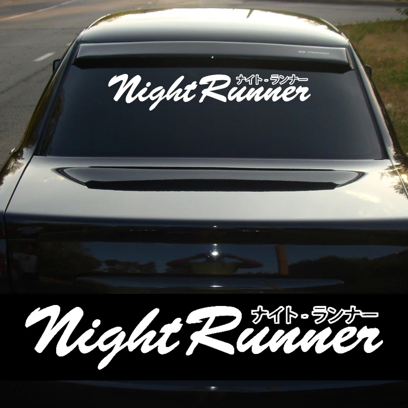 32915# Car Sticker Night Runner Vinyl Decal Waterproof Auto Decor on Truck Bumper Rear Window Car Accessories