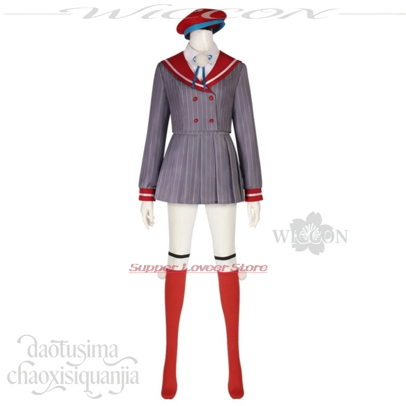 

Shigure Ui Cosplay Anime Vtuber Youtuber Kawaii Idol Japanese School Uniform JK Sweet Lolita Cute Dress Hat Socks H