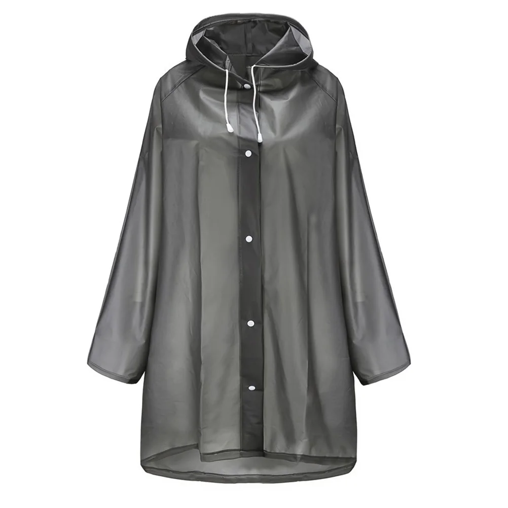 

Reusable Waterproof Raincoat Premium Eva Portable Rain Poncho For Adult Outdoor Hiking Camping Travel Rainwear Hood Elastic