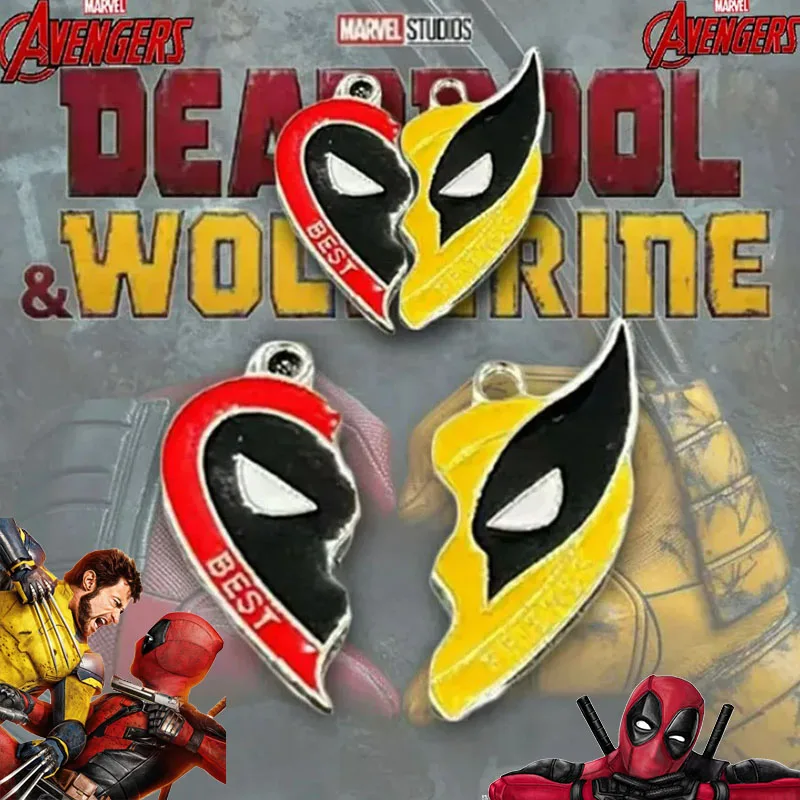 

Marvel Movie Deadpool and Wolverine Pendant Bracelet Deadpool 3 Peripheral Keychain Disney Cartoon Decoration kids Birthday Gift