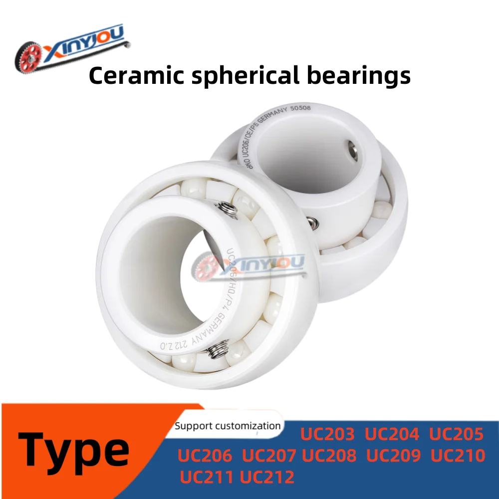 

Zirconia ceramic outer spherical bearing UC 203 204 205 206 207 208 209 210 211 212 insulation and waterproof
